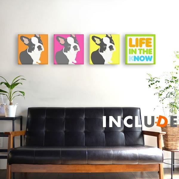 アートパネル ファブリックボード ボストンテリア フレンチブルドッグ フレブル ロゴ ポップ アルフ...