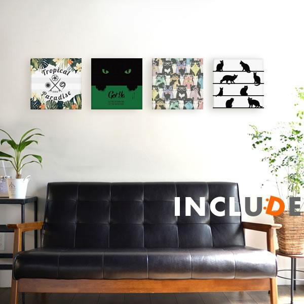 アートパネル ファブリックボード トロピカル リーフ モンステラ 南国 猫 キャット メガネの猫 蝶...