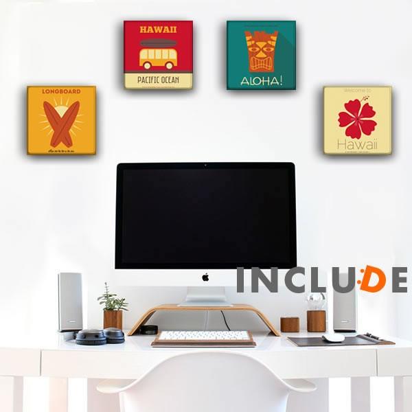 アートパネル ファブリックボード ロングボード サーフボード 太陽 ハワイ HAWAII ハイビスカ...