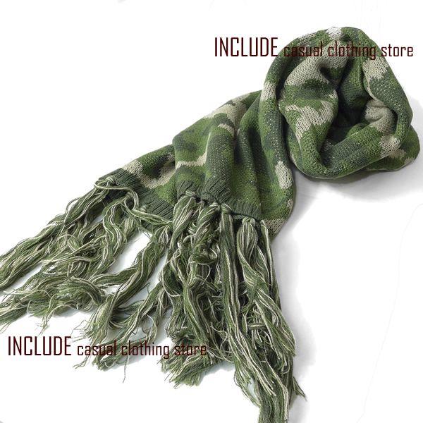 カモフラ 迷彩 マフラー ニット ストール ショール アーミー 自衛隊 稀少