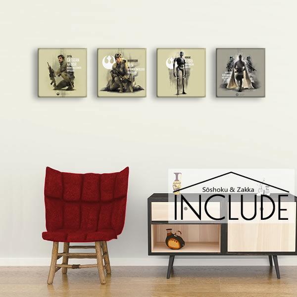 アートパネル シルエット スターウォーズ STARWARS ローグワン キャシアンアンドー ジンアー...