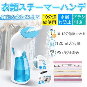スチームアイロン ハンディアイロン 衣類スチーマー ハンディスチーマー 25秒立ち上がり 10分連続使用 120ml大容量 水漏れ防止 シワとり 携帯小型
