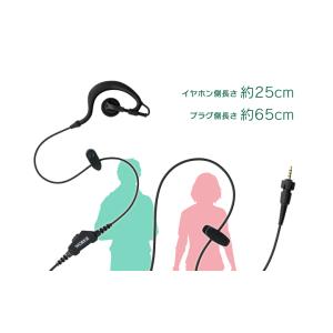 ワーキー 耳かけ付ストレートイヤホンマイク ラ...の詳細画像4