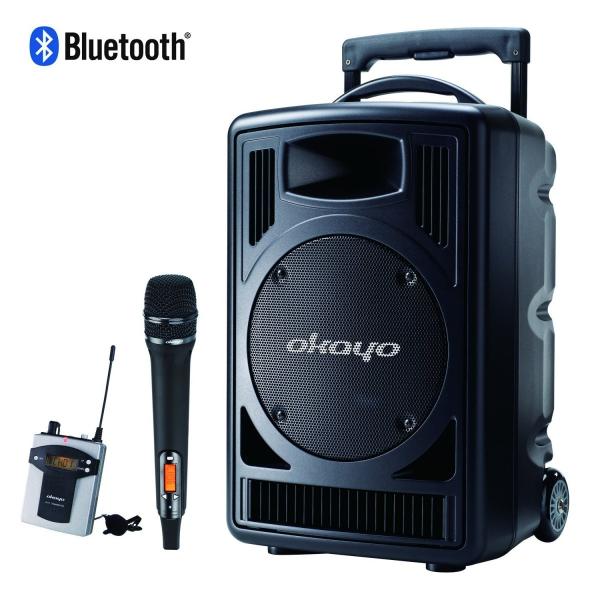 最大出力120Wハイパワーポータブルワイヤレスアンプ ハンドマイク・タイピンマイク1本GPA-828...