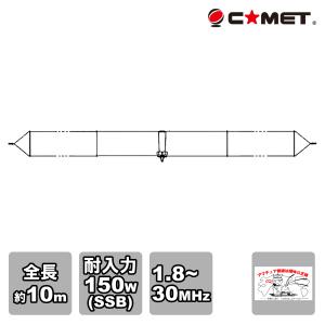 CHA-BroadWire 2300 コメット 7MHz帯に特化した無調整ブロードバンドHFワイヤーダイポールアンテナ 1.8〜30MHz｜インカムプロ