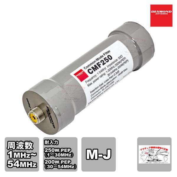 CMF250 ダイヤモンド 1〜54MHz帯 高性能コモンモードフィルター 耐入力：250W PEP...