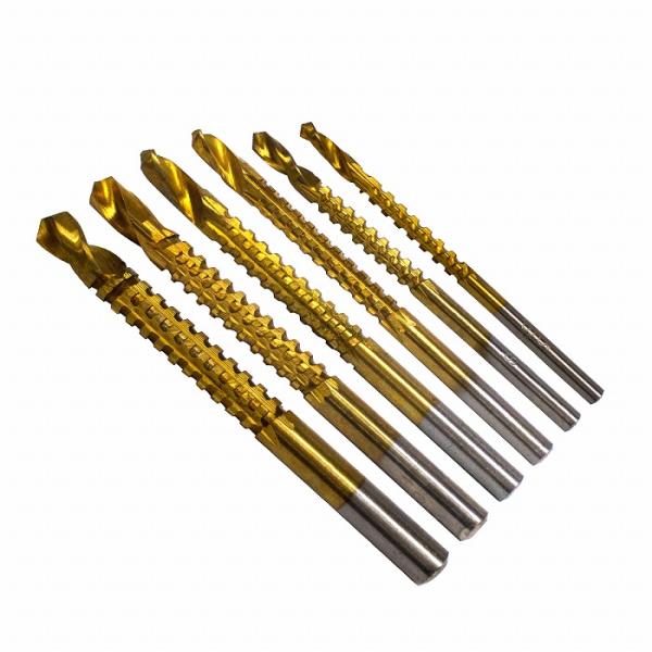 のこぎりドリル 3〜8mm 6本セット ドリル 刃 ビット 電動 インパクト ドライバー 木工ドリル...