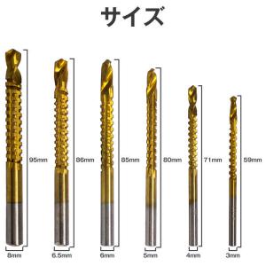 のこぎりドリル 3〜8mm 6本セット ドリル...の詳細画像4