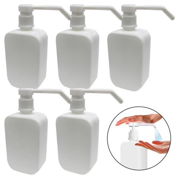 アルコール ディスペンサー 5個セット 500ml 霧噴射式 詰め替え用 空容器 エタノール ポンプ...