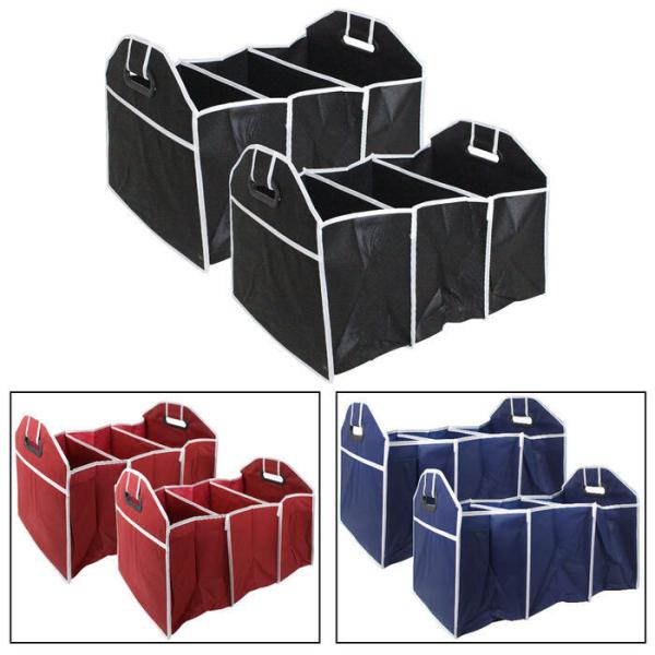2枚セット マルチ 収納ボックス カラー全3色 レッド/ブラック/ブルー 赤/黒/青 車 ラゲッジ ...