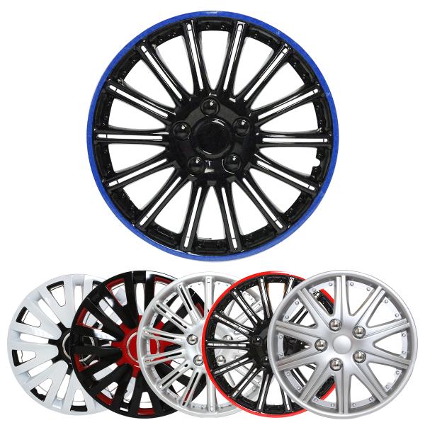 15インチ ホイール カバー キャップ 4枚 汎用 R15 鉄チン スチール ホイル タイヤ 交換 ...