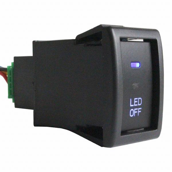 スズキAタイプ  LED点灯 電源ボタン スイッチホール 青 スズキ パレット MK21S 電源スイ...