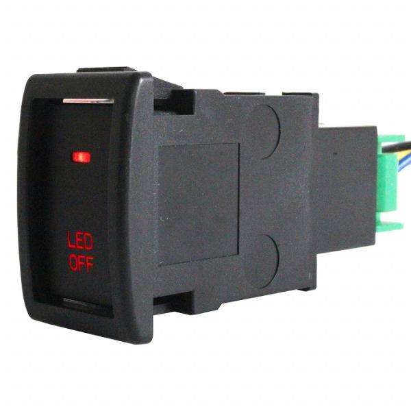 スズキAタイプ  LED点灯 電源ボタン スイッチホール 赤 スズキ パレット MK21S 電源スイ...