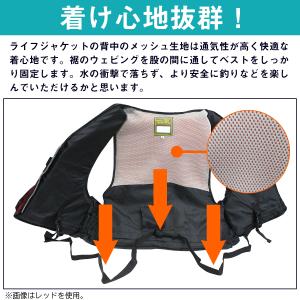 フローティングベスト 全4色 救命胴衣 釣り ...の詳細画像2
