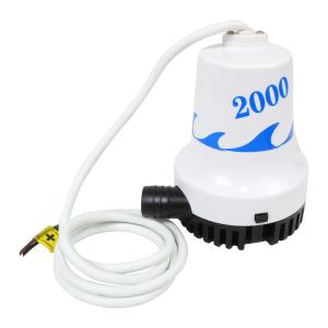 12V/24V ビルジポンプ 2000GPH 海水 対応 毎分126L 水中ポンプ 船 ボート ヨット 船舶 雨水 浸水 排水 排水 汲み上げ ポンプ