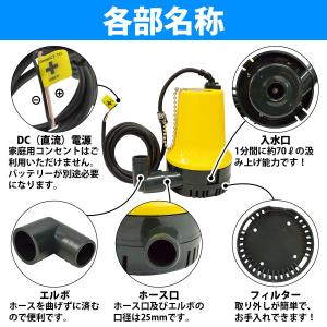 12V ビルジポンプ 1100GPH 海水 対...の詳細画像3