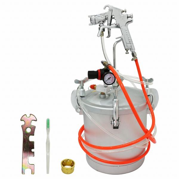 [10L] 加圧式 塗装 エアー スプレーガン ノズル 径2.0mm 10リットル エア　ガン タン...