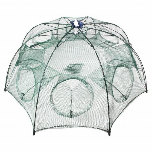 (Msiz) 8穴 仕掛け網 タコ ウナギ アナゴ エビ カニ 狙い 捕獲網 八ツ手網 八角網 コン...