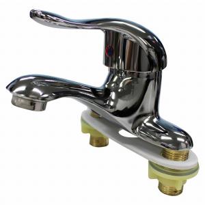 洗面台蛇口 台付2穴 シングルレバー 混合水栓 洗面水栓 真鍮製立水栓 洗面蛇口 混合水栓 2穴 シングルレバー 洗面台 蛇口 交換 自分で 混合