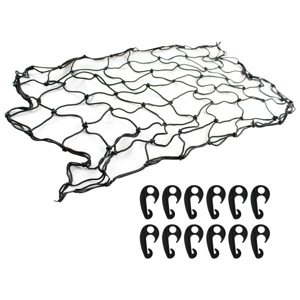 荷崩れ防止 伸縮率150％ カーゴネット 荷台用  100cmX80cm トランク ラゲッジ 網 ネ...