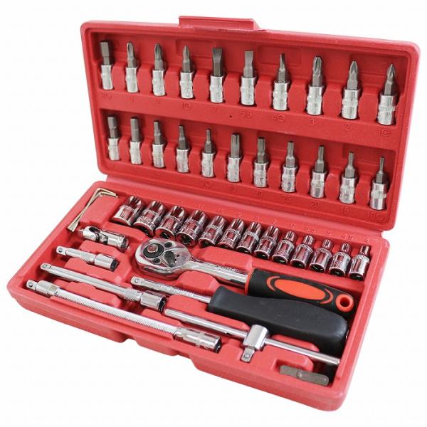 車やバイクの整備やメンテナンスに大活躍♪ 1/4 ソケットセット ビットセット 45pcs ケース付...