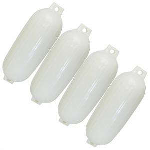2個セット] 涙型 ボートフェンダー 白/黒 Φ380mm×300mm [ホワイト