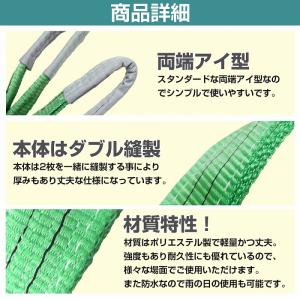 【2本 セット/耐荷2t/長さ6m】スリング ...の詳細画像2