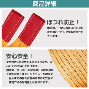 【1本/耐荷10t/長さ3m】スリング ベルト...の詳細画像3