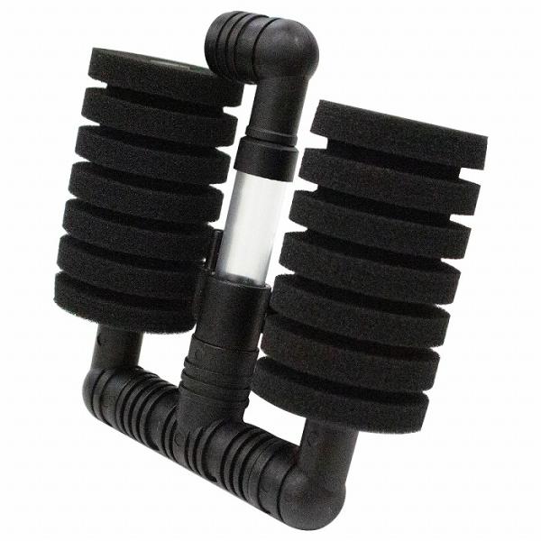 水槽 ツイン スポンジフィルター 19cm 30L以下 酸素 メンテナンス 水質維持 水質管理 ろ過...