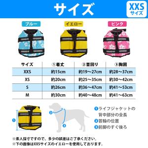 『XXSサイズ』犬 猫 ライフジャケット ペッ...の詳細画像4