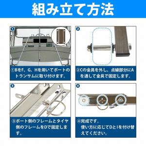 跳上式 ボート ドーリー ステンレス製 ノーパ...の詳細画像4