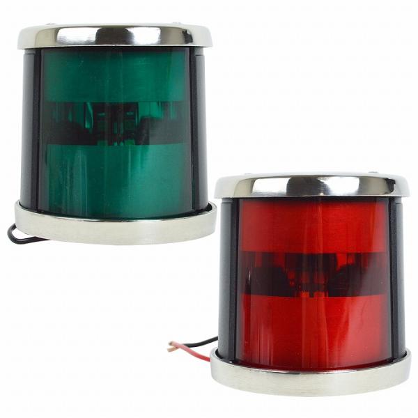 航海灯 LED 左舷 右舷 セット 12V ステンレス製 第二種舷灯 左舷灯 右舷灯 両色灯 赤信号...
