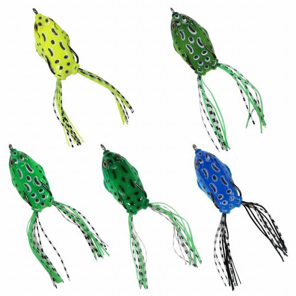 【5個セット】 ソフトルアー ルアーセット フロッグルアー 110mm/11cm 8g カエル型ルア...