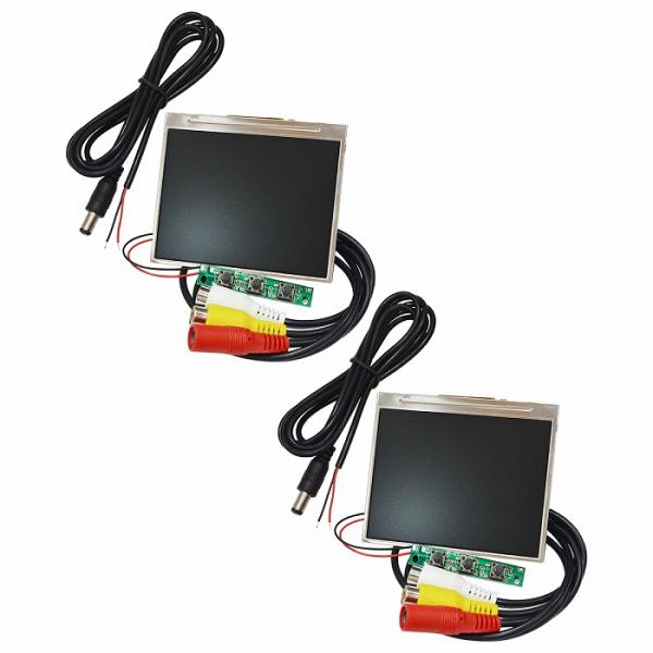 『2個セット』薄型 モニター 3.5インチ 埋め込み ミニ液晶 12V ピラー ダッシュボード ヘッ...