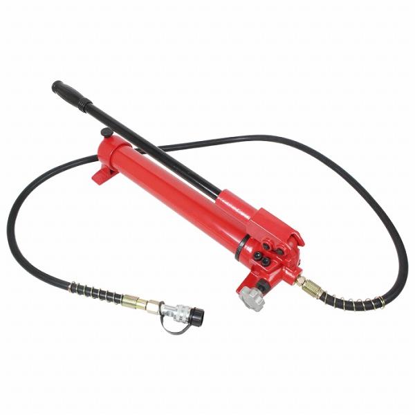 手動式 油圧ポンプ 容量 900cc 最高使用圧力 70Mpa レッド 油圧ホース 185cm カプ...