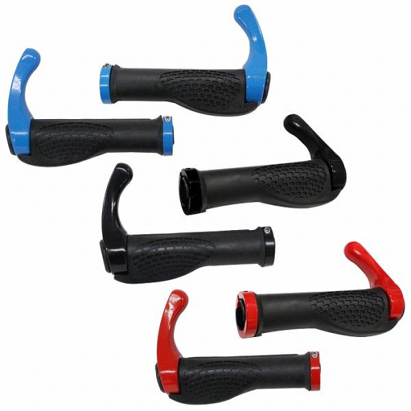 牛角グリップ バーエンドバー 自転車 クロスバイク マウンテン バイク ラバー 羊角 長距離 ロード...