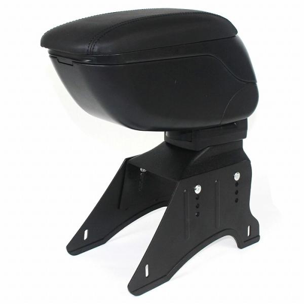 汎用 アームレスト コンソール ボックス ブラック レザー 軽自動車 普通車 トラック 肘掛け 肘置...