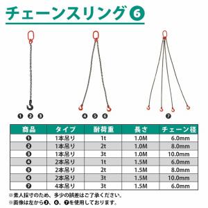 [ 2本セット 3t 1.5M ]2本吊り チ...の詳細画像3