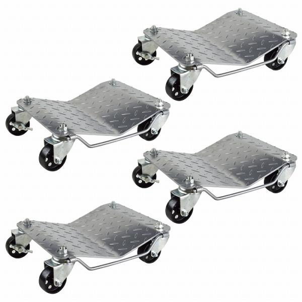 『鉄輪』 積載荷重1100kg 1t 頑丈 4台 タイヤドーリー カー ホイール ドーリー 故障 修...