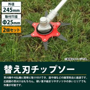 2枚 草刈り機 替え刃 ブラシカッター 6枚歯...の詳細画像1