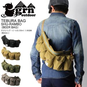 (ジーアールエヌ) grn 手ぶら バッグ（TEBURA BAG SHU-RAMBO）ビール バッグ ボディバッグ（撥水）メンズ レディース 【父の日 プレゼント】｜indeeg