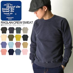 (グッドオン) Good On ヘビーウエイト ラグラン クルーネック スウェット トレーナー カットソー メンズ レディース