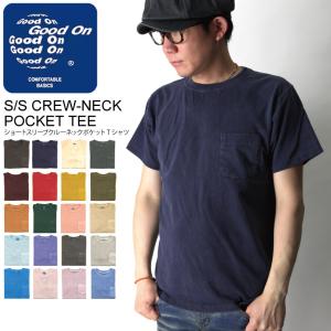 (グッドオン) Good On ショートスリーブ クルーネック カラー ポケット Tシャツ カットソー メンズ レディース