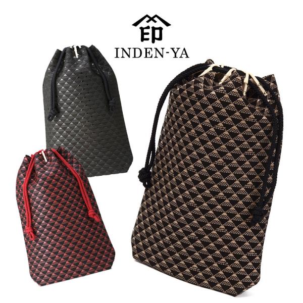 クリスマス 合切袋 印傳屋 印伝 本革 和柄 たかね 送料無料 甲州印伝 本革 レザー 革 日本製 ...