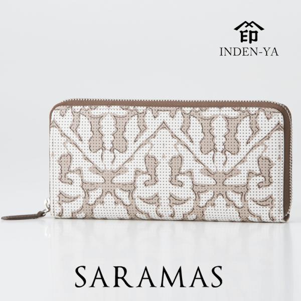 バレンタイン 春財布 ラウンドファスナー長財布 印傳屋 7423 SARAMAS(サラマス)シリーズ...