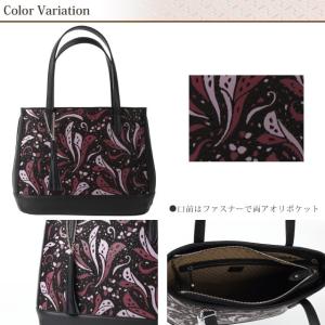 ハンドバッグ 印傳屋 印伝 本革 和柄 フリノ...の詳細画像3