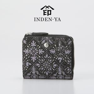 印傳屋（INDEN-YA） 財布 二つ折り 印伝 本革 和柄 フォルキィ Folky