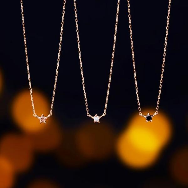 Minimal Star Necklace - BROWN メンズ ネックレス ペンダント GARN...