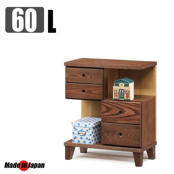 飾り棚 完成品 おしゃれ サイドボード キャビネット 60 2段 引き出し 収納 棚 リビングボード...