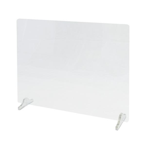 〔飛沫防止〕 透明アクリルパーテーション/衝立 〔窓無し Sサイズ W600×H520mm〕 スタン...